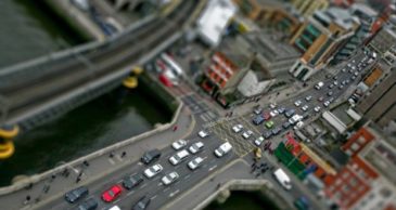 The view from Liberty Hall of traffic crossing the Liffey from Tara Street, in Dublin. File photograph: Getty Images